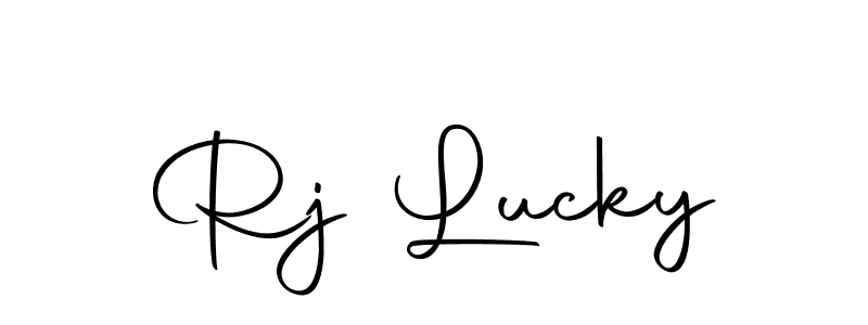 Make a beautiful signature design for name Rj Lucky. With this signature (Autography-DOLnW) style, you can create a handwritten signature for free. Rj Lucky signature style 10 images and pictures png