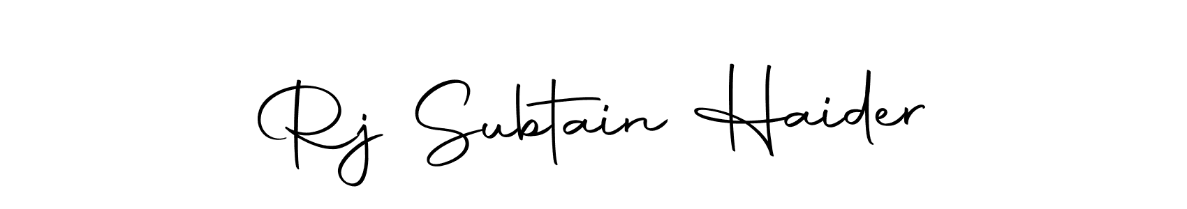 Use a signature maker to create a handwritten signature online. With this signature software, you can design (Autography-DOLnW) your own signature for name Rj Subtain Haider. Rj Subtain Haider signature style 10 images and pictures png