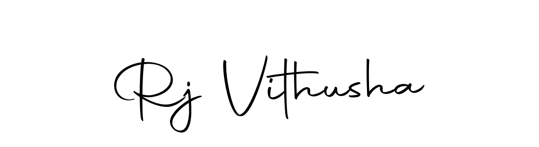 Design your own signature with our free online signature maker. With this signature software, you can create a handwritten (Autography-DOLnW) signature for name Rj Vithusha. Rj Vithusha signature style 10 images and pictures png