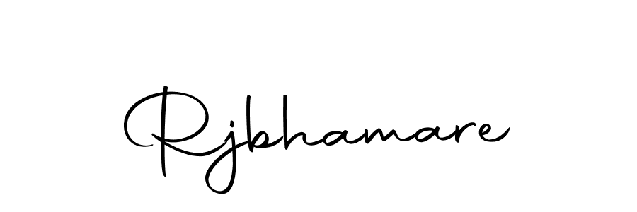 How to make Rjbhamare name signature. Use Autography-DOLnW style for creating short signs online. This is the latest handwritten sign. Rjbhamare signature style 10 images and pictures png