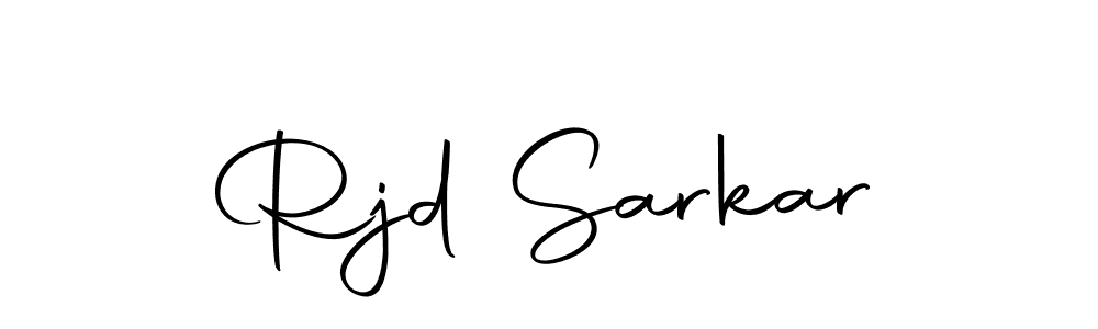How to make Rjd Sarkar name signature. Use Autography-DOLnW style for creating short signs online. This is the latest handwritten sign. Rjd Sarkar signature style 10 images and pictures png
