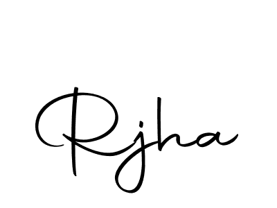 Design your own signature with our free online signature maker. With this signature software, you can create a handwritten (Autography-DOLnW) signature for name Rjha. Rjha signature style 10 images and pictures png