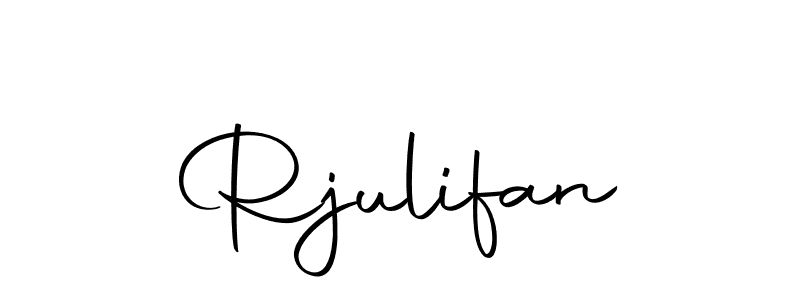 Design your own signature with our free online signature maker. With this signature software, you can create a handwritten (Autography-DOLnW) signature for name Rjulifan. Rjulifan signature style 10 images and pictures png