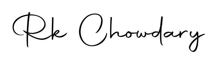 A sleek calligraphic signature for name Rk Chowdary utilizing Autography-DOLnW styling. Great for adding personal signatures to photos and art. Rk Chowdary signature style 10 images and pictures png