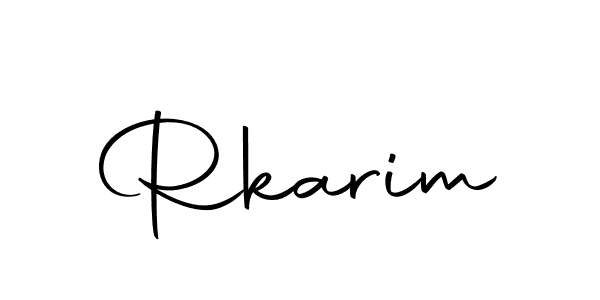 How to make Rkarim signature? Autography-DOLnW is a professional autograph style. Create handwritten signature for Rkarim name. Rkarim signature style 10 images and pictures png