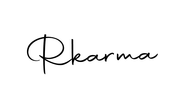 Design your own signature with our free online signature maker. With this signature software, you can create a handwritten (Autography-DOLnW) signature for name Rkarma. Rkarma signature style 10 images and pictures png