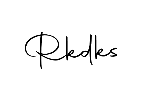 Create a beautiful signature design for name Rkdks. With this signature (Autography-DOLnW) fonts, you can make a handwritten signature for free. Rkdks signature style 10 images and pictures png