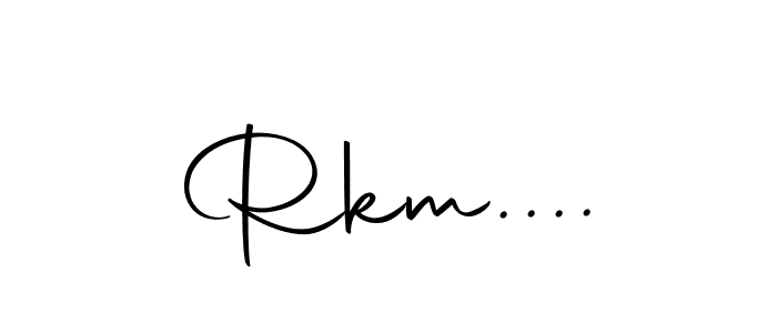 Similarly Autography-DOLnW is the best handwritten signature design. Signature creator online .You can use it as an online autograph creator for name Rkm..... Rkm.... signature style 10 images and pictures png