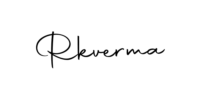 Design your own signature with our free online signature maker. With this signature software, you can create a handwritten (Autography-DOLnW) signature for name Rkverma. Rkverma signature style 10 images and pictures png