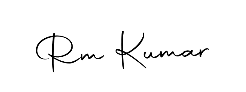 Design your own signature with our free online signature maker. With this signature software, you can create a handwritten (Autography-DOLnW) signature for name Rm Kumar. Rm Kumar signature style 10 images and pictures png