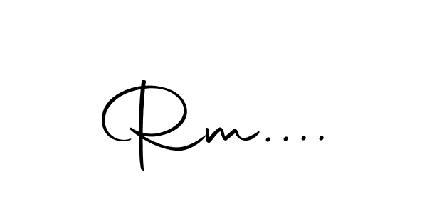 Design your own signature with our free online signature maker. With this signature software, you can create a handwritten (Autography-DOLnW) signature for name Rm..... Rm.... signature style 10 images and pictures png