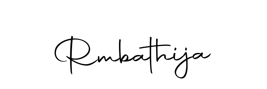 How to make Rmbathija name signature. Use Autography-DOLnW style for creating short signs online. This is the latest handwritten sign. Rmbathija signature style 10 images and pictures png