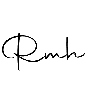 Rmh stylish signature style. Best Handwritten Sign (Autography-DOLnW) for my name. Handwritten Signature Collection Ideas for my name Rmh. Rmh signature style 10 images and pictures png