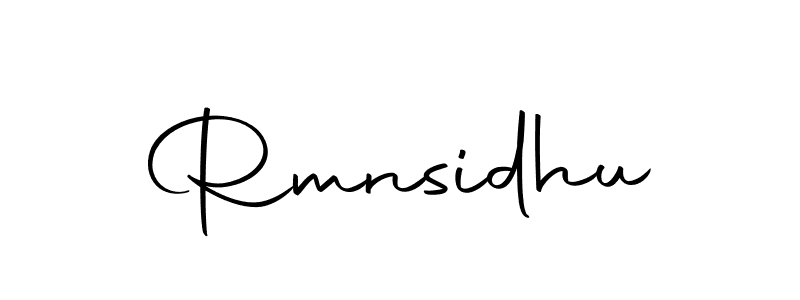 Make a short Rmnsidhu signature style. Manage your documents anywhere anytime using Autography-DOLnW. Create and add eSignatures, submit forms, share and send files easily. Rmnsidhu signature style 10 images and pictures png