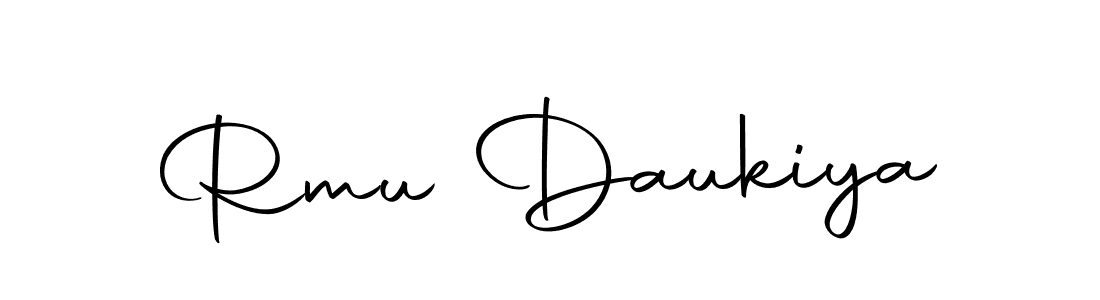 The best way (Autography-DOLnW) to make a short signature is to pick only two or three words in your name. The name Rmu Daukiya include a total of six letters. For converting this name. Rmu Daukiya signature style 10 images and pictures png