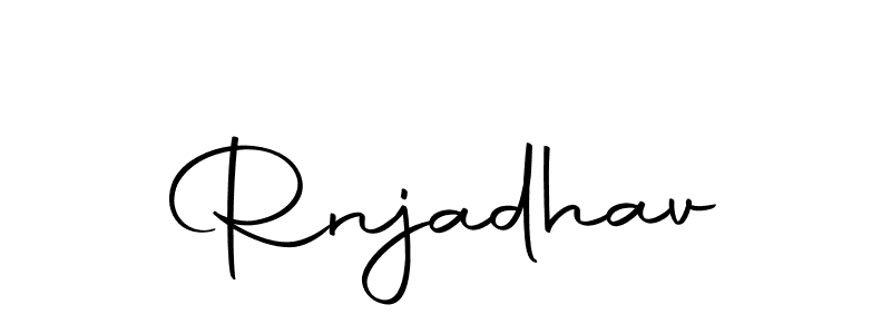 Use a signature maker to create a handwritten signature online. With this signature software, you can design (Autography-DOLnW) your own signature for name Rnjadhav. Rnjadhav signature style 10 images and pictures png