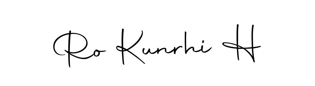 Design your own signature with our free online signature maker. With this signature software, you can create a handwritten (Autography-DOLnW) signature for name Ro Kunrhi H. Ro Kunrhi H signature style 10 images and pictures png