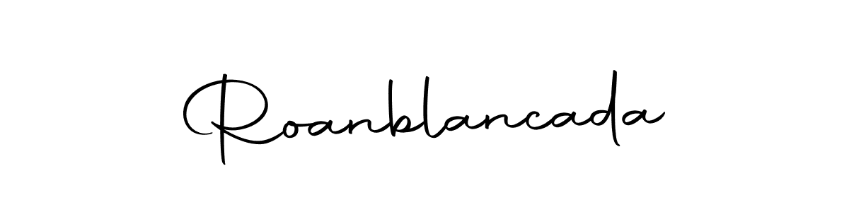 Roanblancada stylish signature style. Best Handwritten Sign (Autography-DOLnW) for my name. Handwritten Signature Collection Ideas for my name Roanblancada. Roanblancada signature style 10 images and pictures png