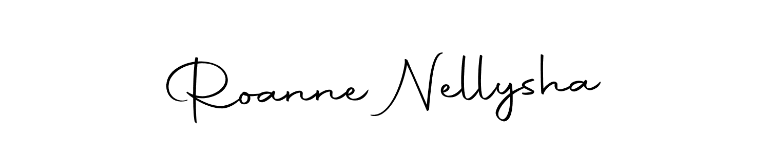 You should practise on your own different ways (Autography-DOLnW) to write your name (Roanne Nellysha) in signature. don't let someone else do it for you. Roanne Nellysha signature style 10 images and pictures png