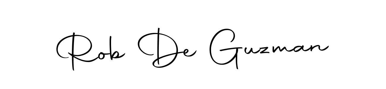 Create a beautiful signature design for name Rob De Guzman. With this signature (Autography-DOLnW) fonts, you can make a handwritten signature for free. Rob De Guzman signature style 10 images and pictures png