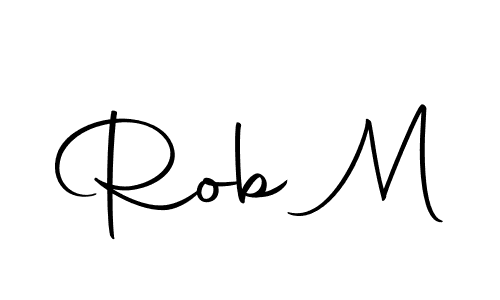 Make a beautiful signature design for name Rob M. With this signature (Autography-DOLnW) style, you can create a handwritten signature for free. Rob M signature style 10 images and pictures png