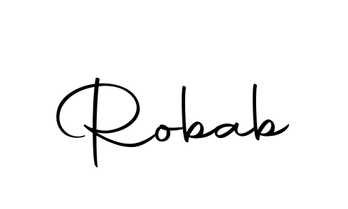 if you are searching for the best signature style for your name Robab. so please give up your signature search. here we have designed multiple signature styles  using Autography-DOLnW. Robab signature style 10 images and pictures png