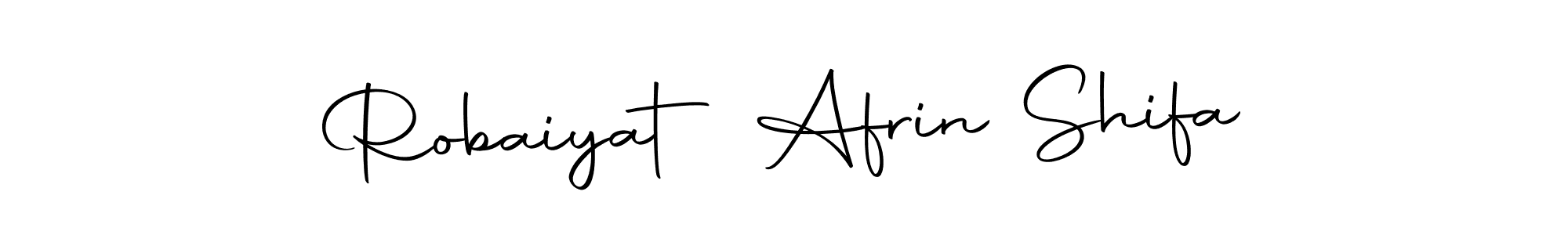 Autography-DOLnW is a professional signature style that is perfect for those who want to add a touch of class to their signature. It is also a great choice for those who want to make their signature more unique. Get Robaiyat Afrin Shifa name to fancy signature for free. Robaiyat Afrin Shifa signature style 10 images and pictures png