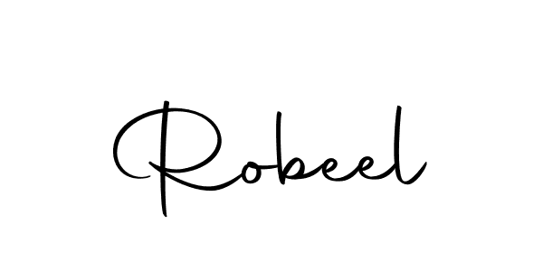 Create a beautiful signature design for name Robeel. With this signature (Autography-DOLnW) fonts, you can make a handwritten signature for free. Robeel signature style 10 images and pictures png