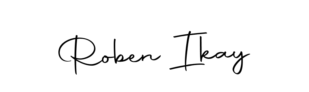 You can use this online signature creator to create a handwritten signature for the name Roben Ikay. This is the best online autograph maker. Roben Ikay signature style 10 images and pictures png