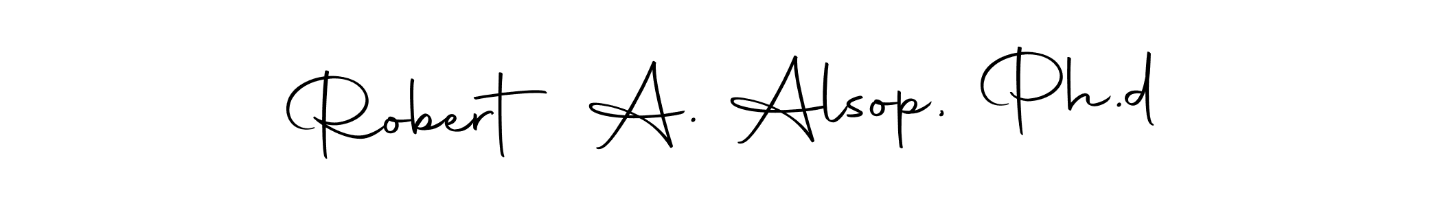 Create a beautiful signature design for name Robert A. Alsop, Ph.d. With this signature (Autography-DOLnW) fonts, you can make a handwritten signature for free. Robert A. Alsop, Ph.d signature style 10 images and pictures png