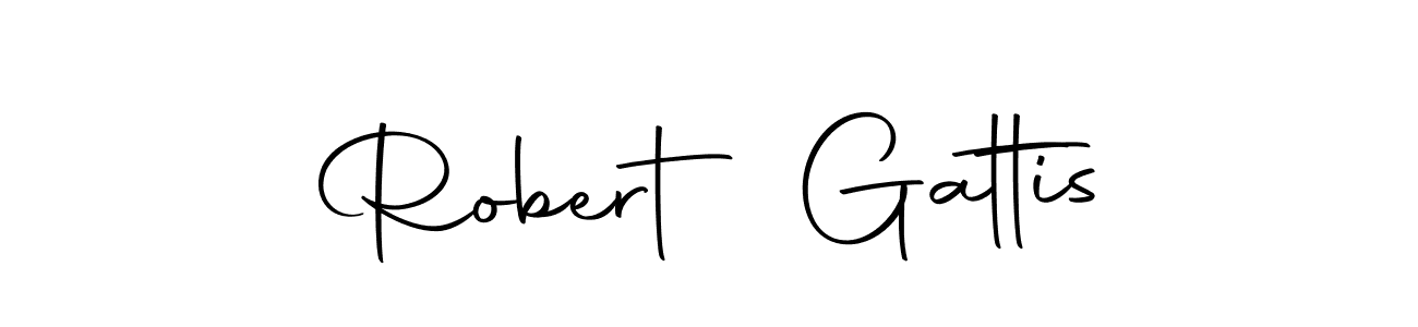 How to make Robert Gattis name signature. Use Autography-DOLnW style for creating short signs online. This is the latest handwritten sign. Robert Gattis signature style 10 images and pictures png