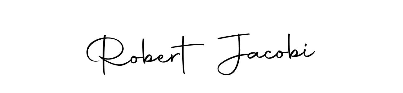 How to make Robert Jacobi name signature. Use Autography-DOLnW style for creating short signs online. This is the latest handwritten sign. Robert Jacobi signature style 10 images and pictures png