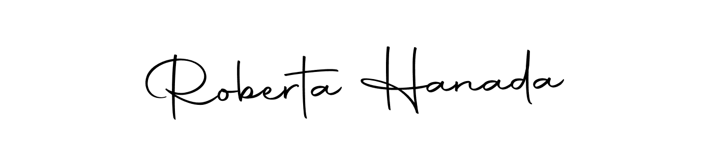 Autography-DOLnW is a professional signature style that is perfect for those who want to add a touch of class to their signature. It is also a great choice for those who want to make their signature more unique. Get Roberta Hanada name to fancy signature for free. Roberta Hanada signature style 10 images and pictures png
