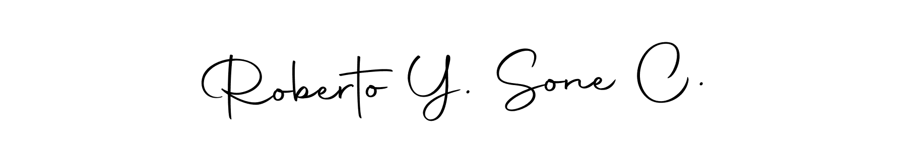 How to make Roberto Y. Sone C. name signature. Use Autography-DOLnW style for creating short signs online. This is the latest handwritten sign. Roberto Y. Sone C. signature style 10 images and pictures png