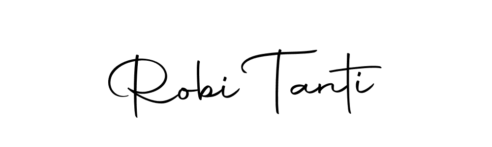 How to make Robi Tanti name signature. Use Autography-DOLnW style for creating short signs online. This is the latest handwritten sign. Robi Tanti signature style 10 images and pictures png