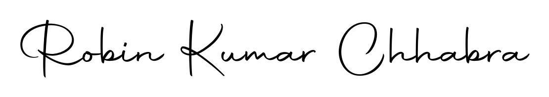A stylish, flowing autograph style designed for name Robin Kumar Chhabra using Autography-DOLnW typography. Perfect for digital creative projects. Robin Kumar Chhabra signature style 10 images and pictures png