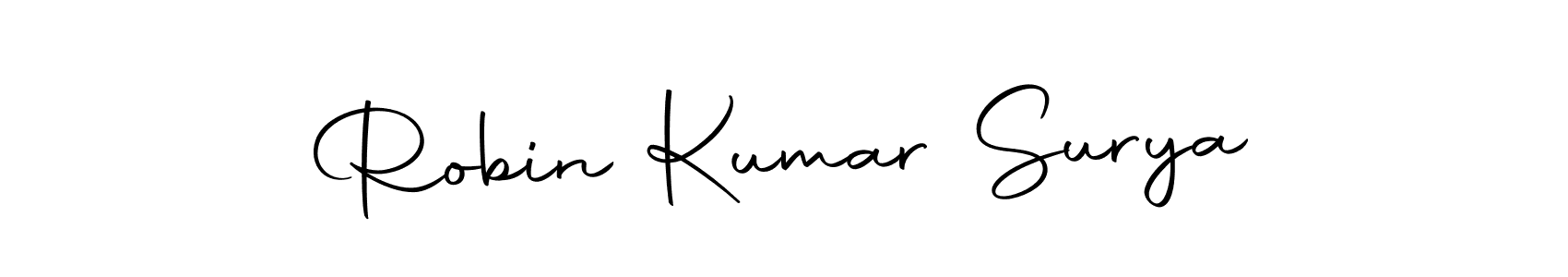 Make a beautiful signature design for name Robin Kumar Surya. With this signature (Autography-DOLnW) style, you can create a handwritten signature for free. Robin Kumar Surya signature style 10 images and pictures png