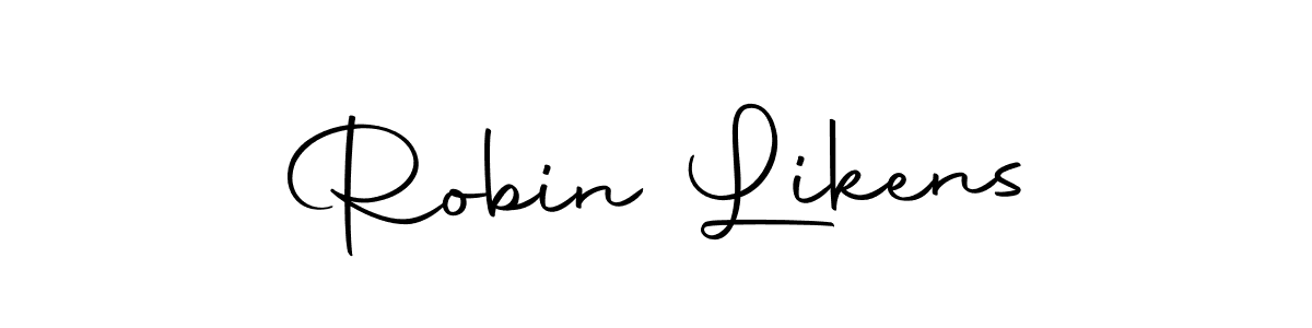 You should practise on your own different ways (Autography-DOLnW) to write your name (Robin Likens) in signature. don't let someone else do it for you. Robin Likens signature style 10 images and pictures png