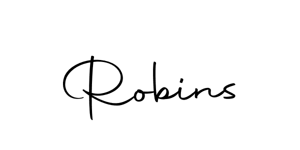 Design your own signature with our free online signature maker. With this signature software, you can create a handwritten (Autography-DOLnW) signature for name Robins. Robins signature style 10 images and pictures png