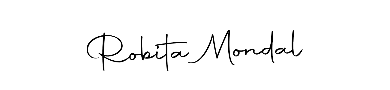 Here are the top 10 professional signature styles for the name Robita Mondal. These are the best autograph styles you can use for your name. Robita Mondal signature style 10 images and pictures png