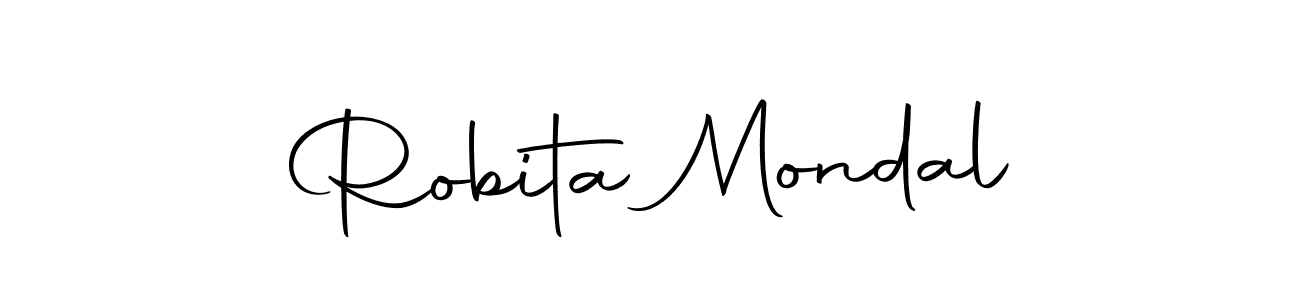 Design your own signature with our free online signature maker. With this signature software, you can create a handwritten (Autography-DOLnW) signature for name Robita Mondal. Robita Mondal signature style 10 images and pictures png