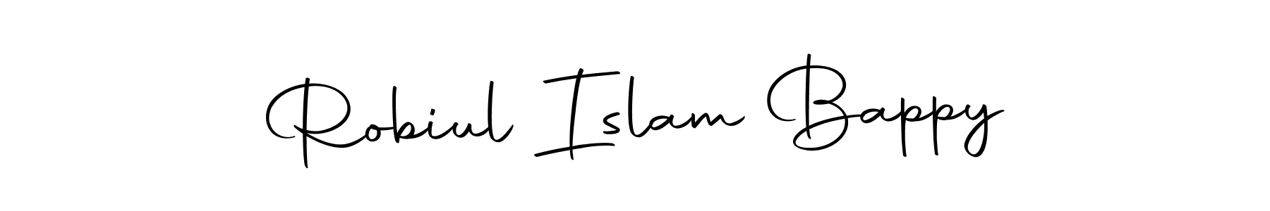 How to make Robiul Islam Bappy name signature. Use Autography-DOLnW style for creating short signs online. This is the latest handwritten sign. Robiul Islam Bappy signature style 10 images and pictures png