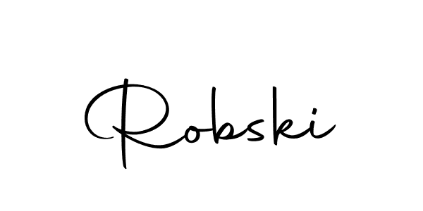 Design your own signature with our free online signature maker. With this signature software, you can create a handwritten (Autography-DOLnW) signature for name Robski. Robski signature style 10 images and pictures png