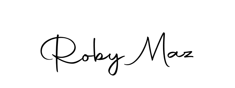 Roby Maz stylish signature style. Best Handwritten Sign (Autography-DOLnW) for my name. Handwritten Signature Collection Ideas for my name Roby Maz. Roby Maz signature style 10 images and pictures png