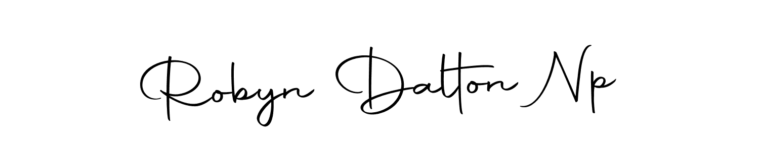 Design your own signature with our free online signature maker. With this signature software, you can create a handwritten (Autography-DOLnW) signature for name Robyn Dalton Np. Robyn Dalton Np signature style 10 images and pictures png