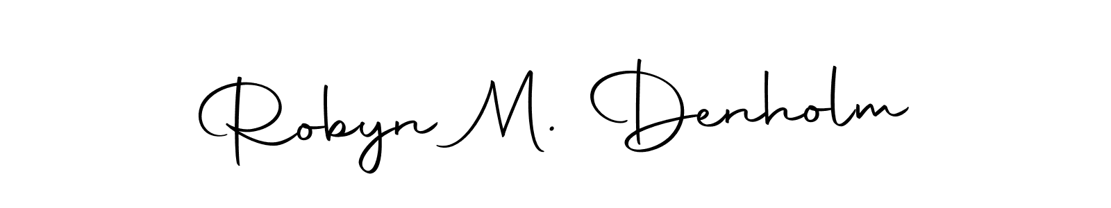if you are searching for the best signature style for your name Robyn M. Denholm. so please give up your signature search. here we have designed multiple signature styles  using Autography-DOLnW. Robyn M. Denholm signature style 10 images and pictures png