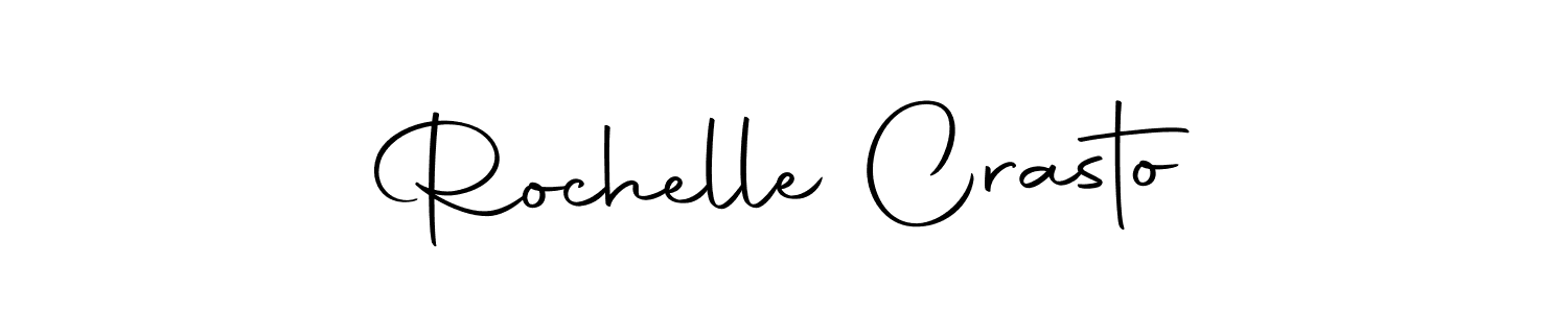 You should practise on your own different ways (Autography-DOLnW) to write your name (Rochelle Crasto) in signature. don't let someone else do it for you. Rochelle Crasto signature style 10 images and pictures png