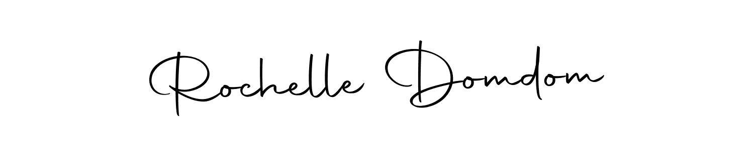 Autography-DOLnW is a professional signature style that is perfect for those who want to add a touch of class to their signature. It is also a great choice for those who want to make their signature more unique. Get Rochelle Domdom name to fancy signature for free. Rochelle Domdom signature style 10 images and pictures png