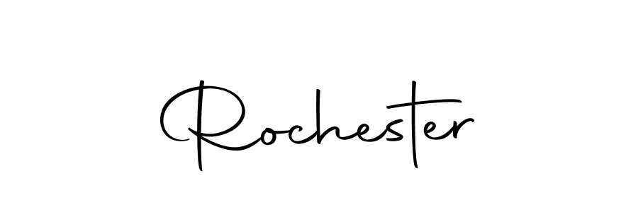 Design your own signature with our free online signature maker. With this signature software, you can create a handwritten (Autography-DOLnW) signature for name Rochester. Rochester signature style 10 images and pictures png