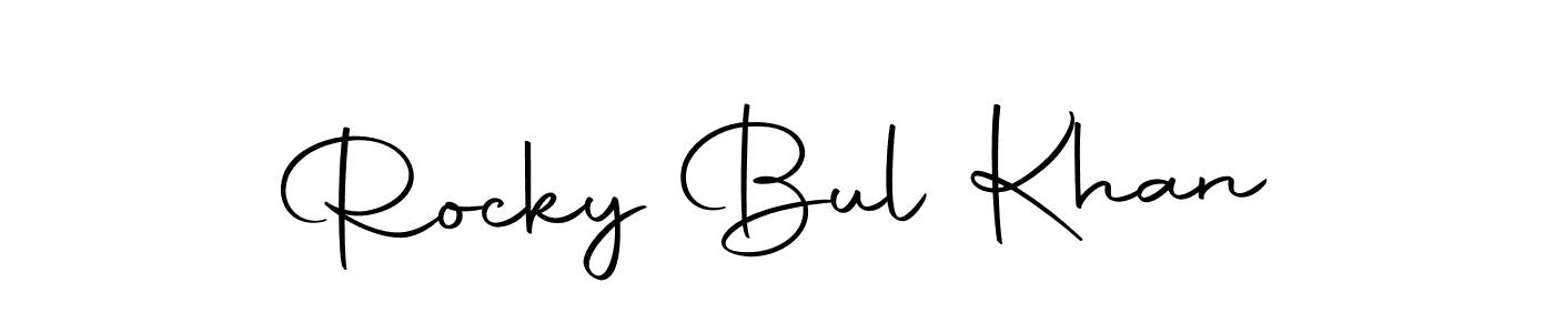 Design your own signature with our free online signature maker. With this signature software, you can create a handwritten (Autography-DOLnW) signature for name Rocky Bul Khan. Rocky Bul Khan signature style 10 images and pictures png